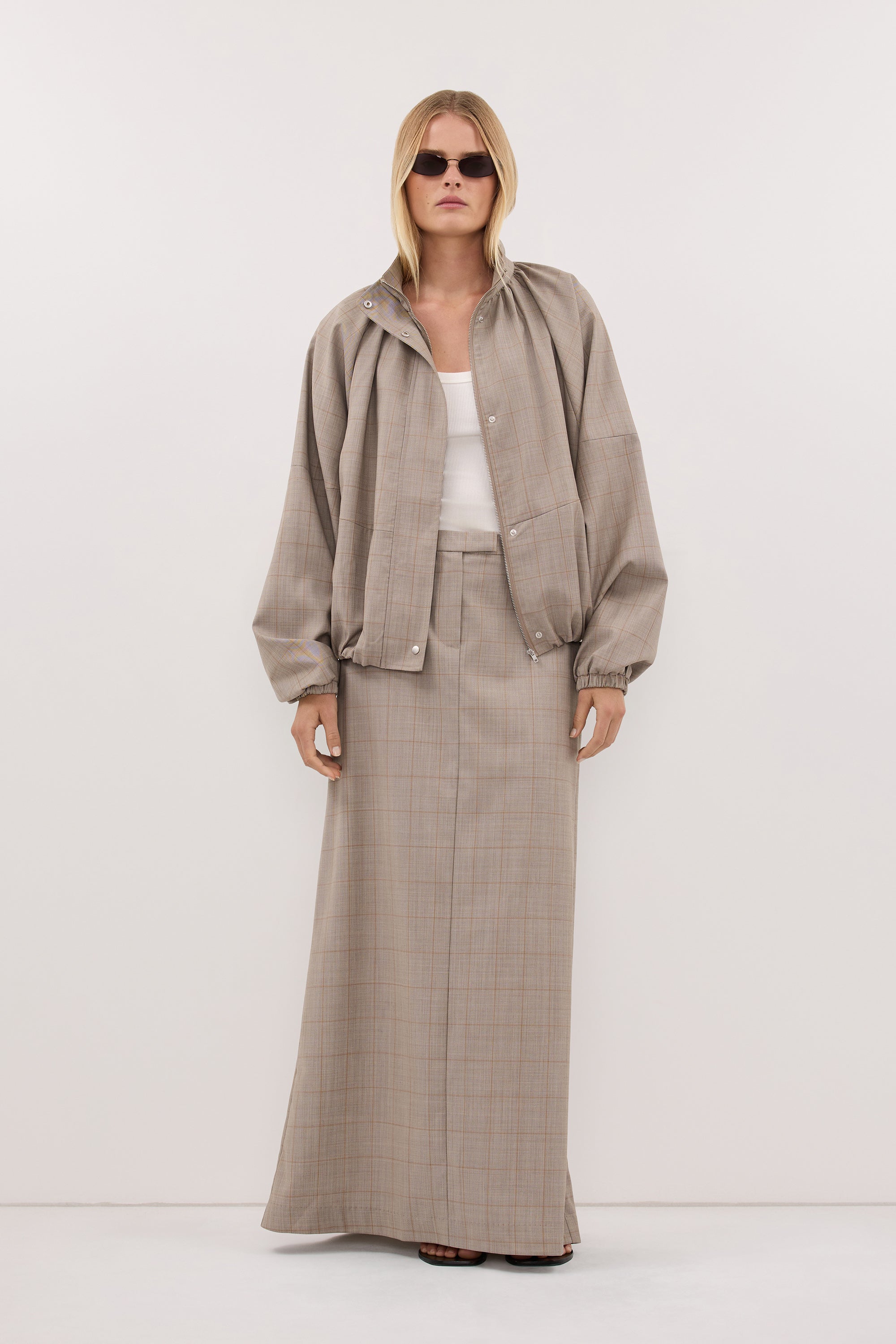 KALILA ASH A-LINE MAXI SKIRT