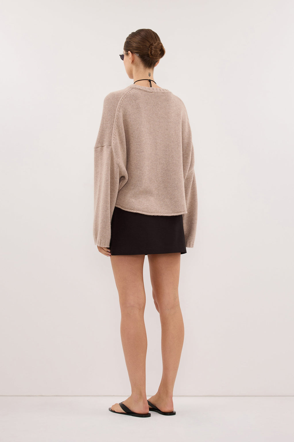 WINSOR PEAT CHOC TAILORED SKIRT