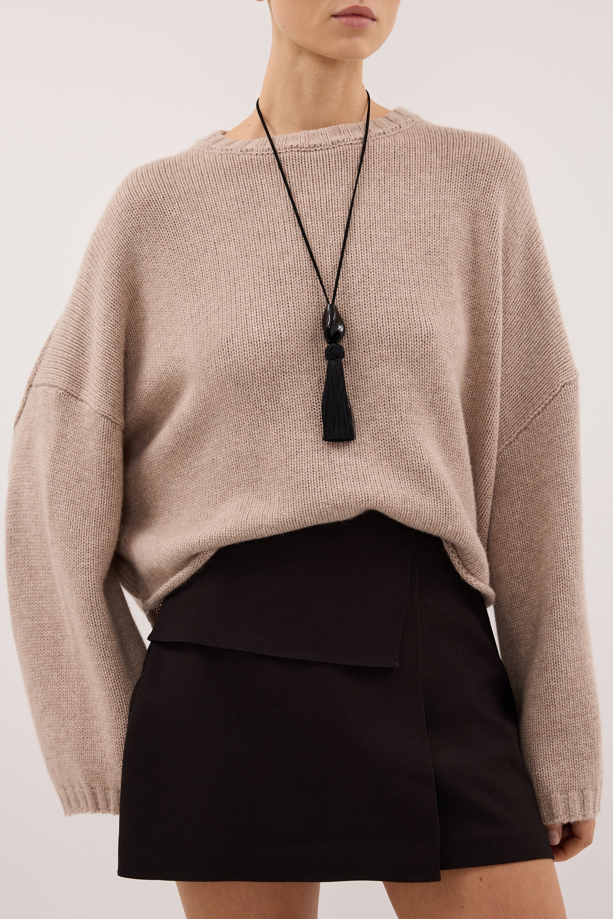 WINSOR PEAT CHOC TAILORED SKIRT