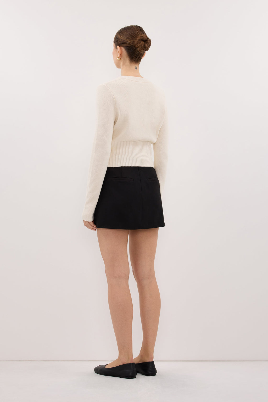 DANICA BLACK ASYM WRAP SKORT