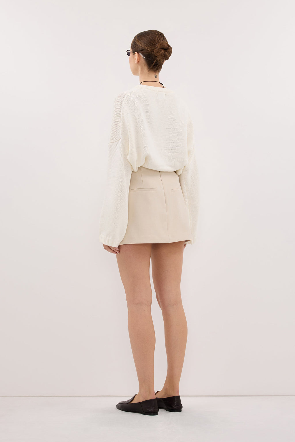 DANICA BONE ASYM WRAP SKORT