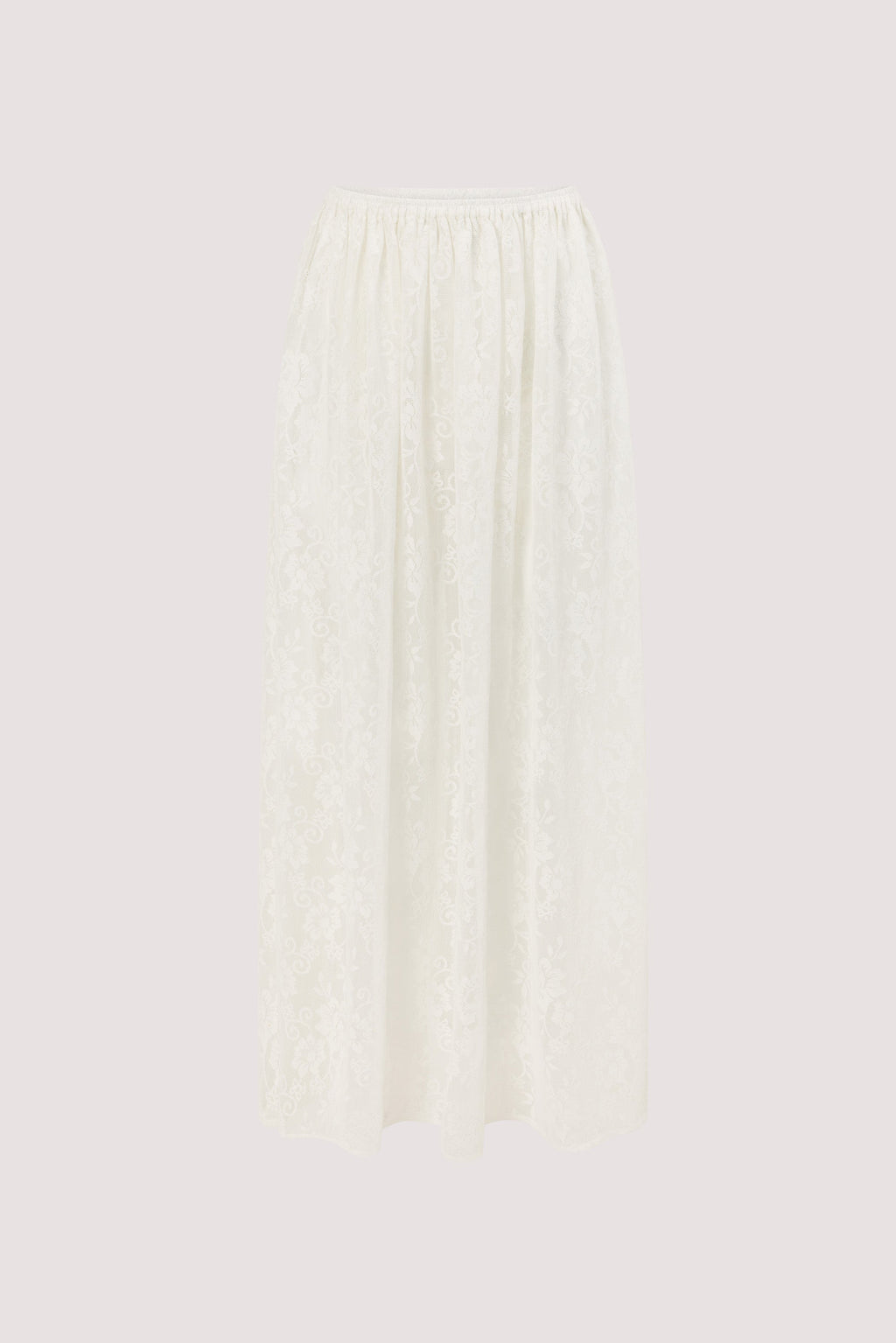 ANYA WHITE LACE MAXI SKIRT