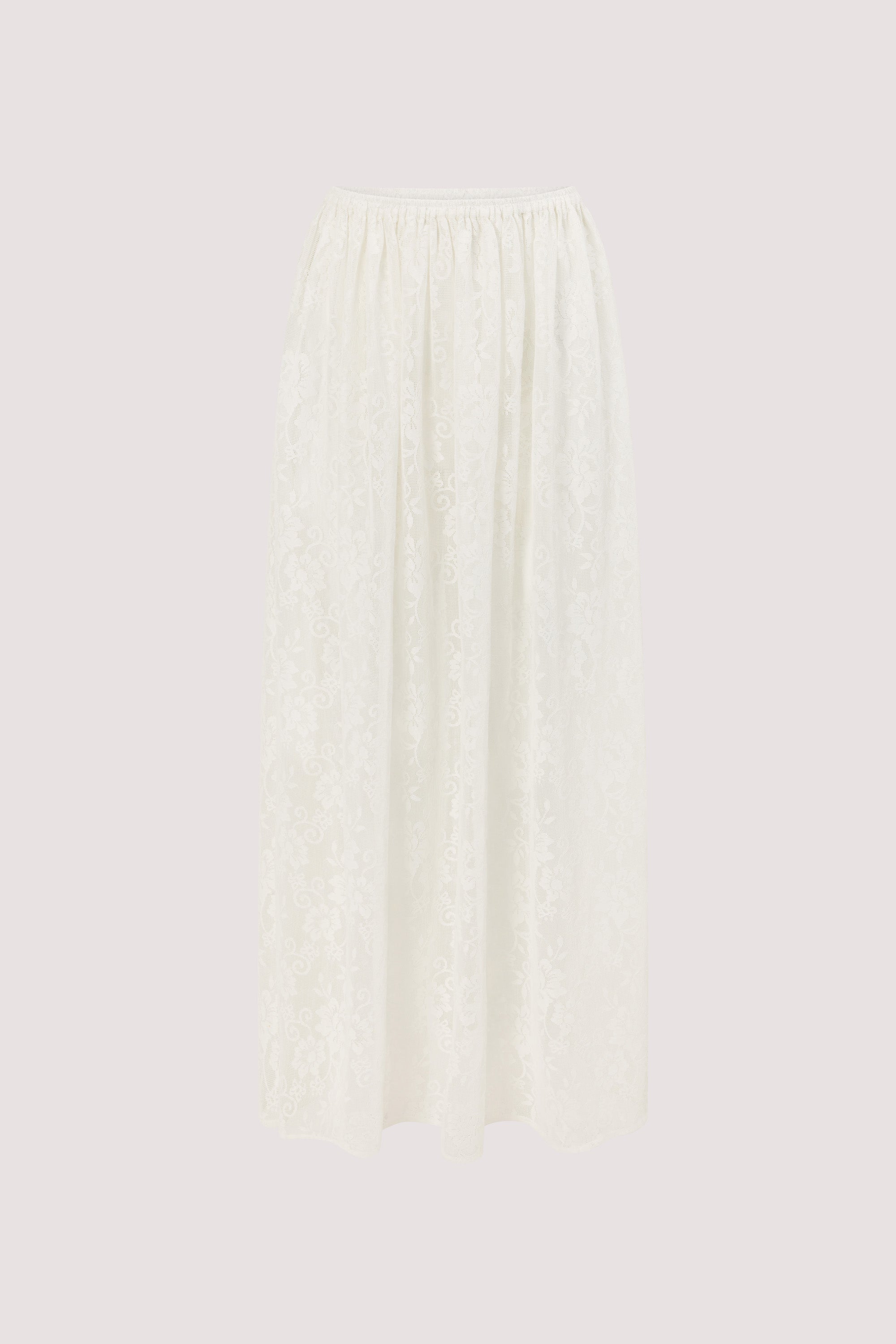 ANYA WHITE LACE MAXI SKIRT