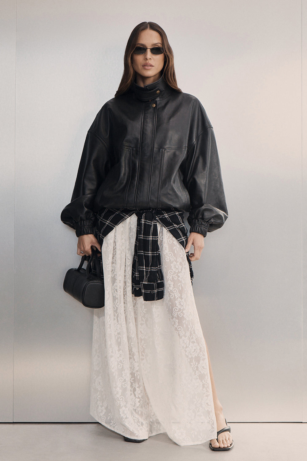 ANYA WHITE LACE MAXI SKIRT