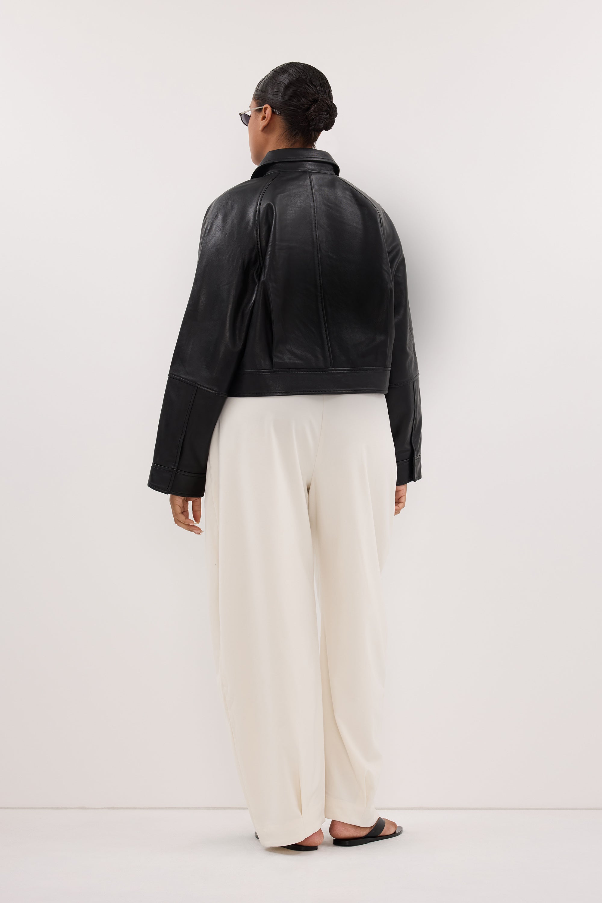 ROMY CREAM BARREL LEG TAILORED PANT