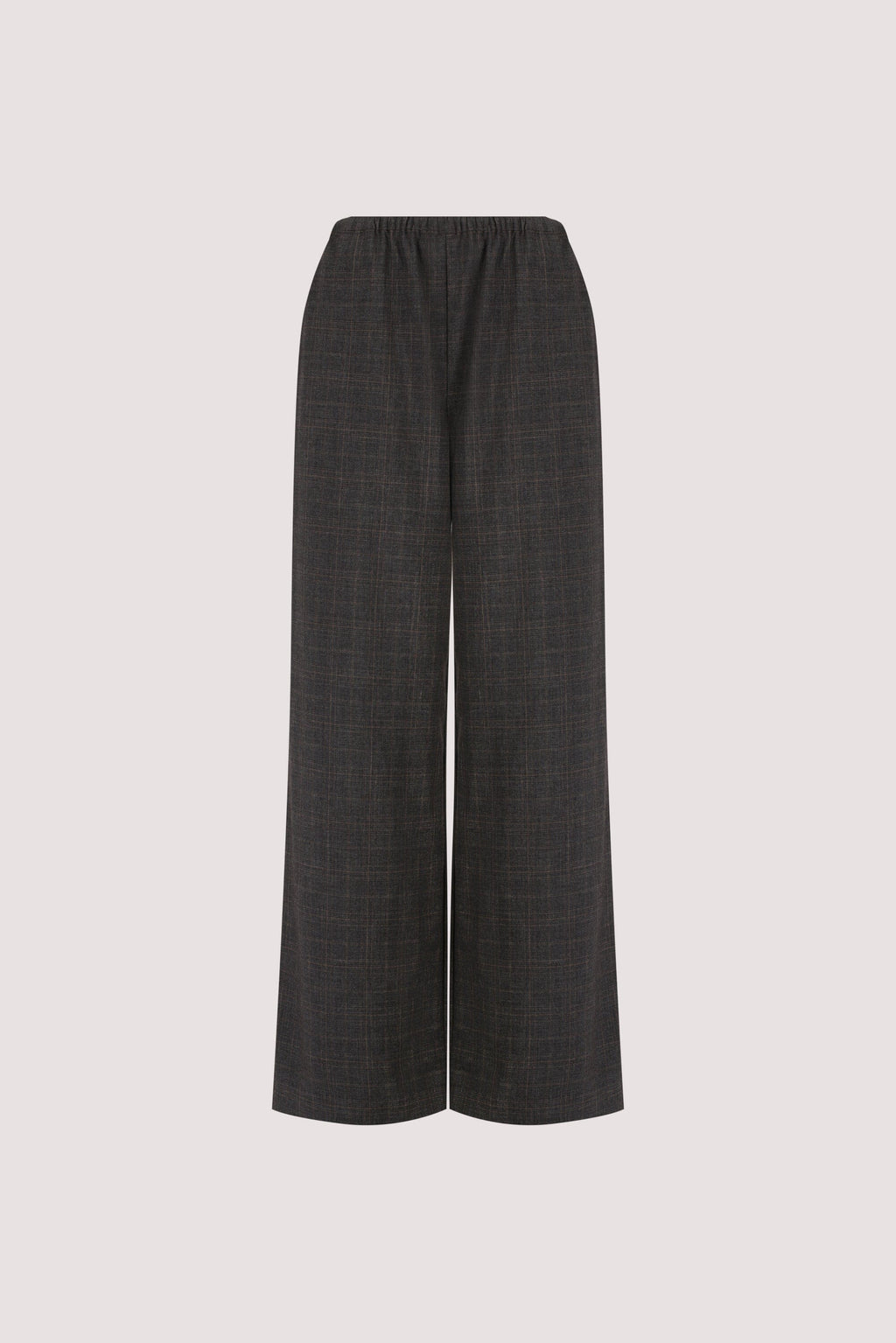 MARCO GREY PLAID ELASTIC PANT