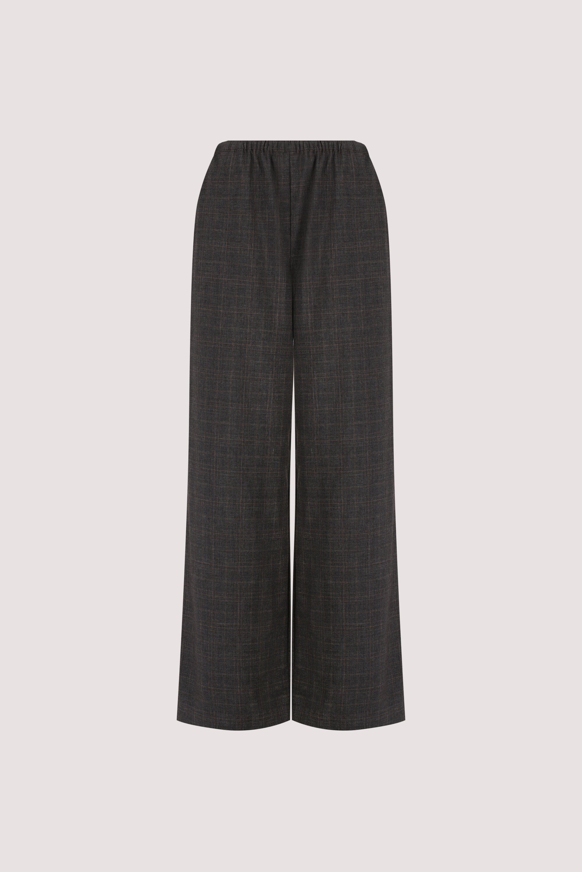 MARCO GREY PLAID ELASTIC PANT