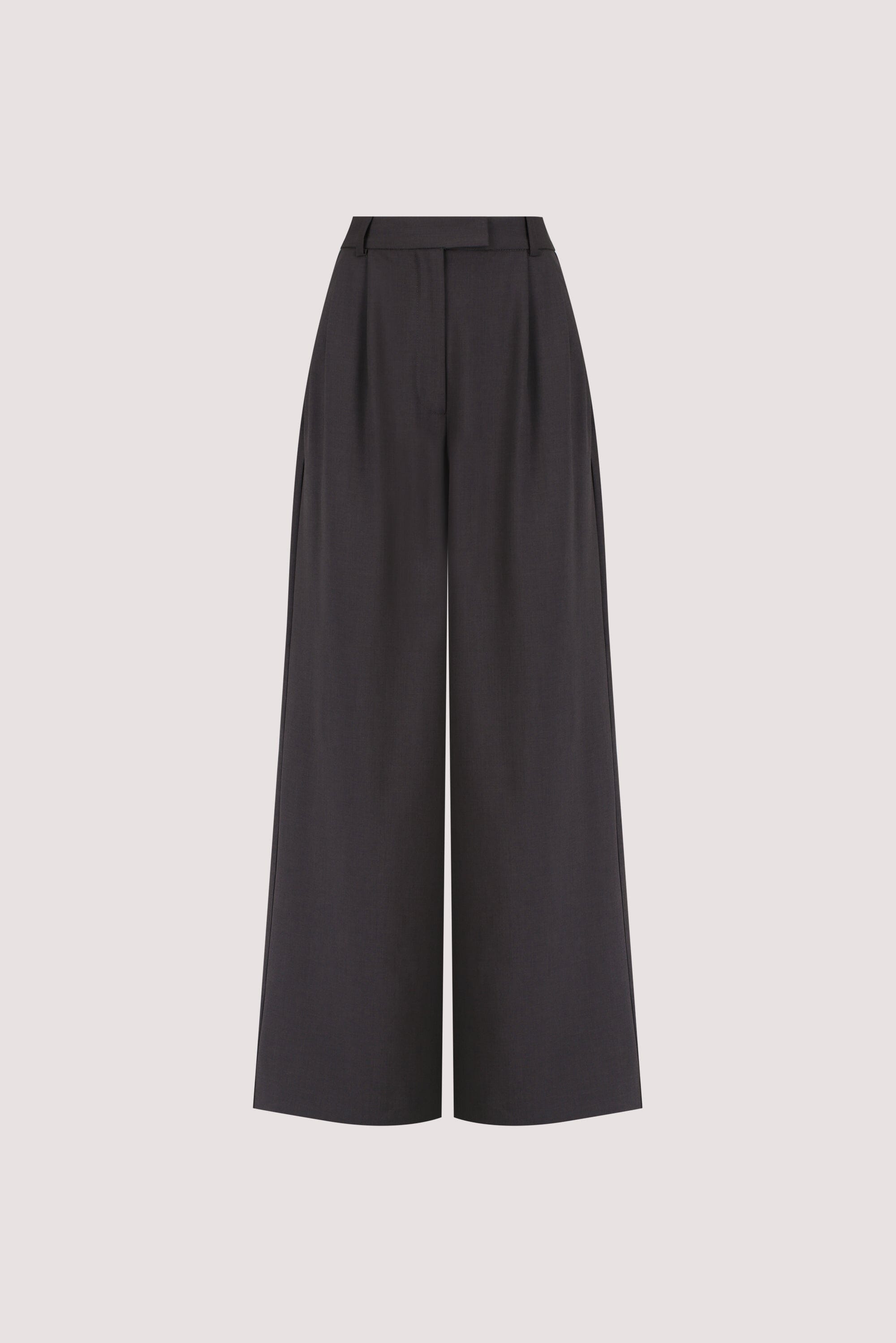 PARKER DARK GREY TAILORED WIDE LEG PANT