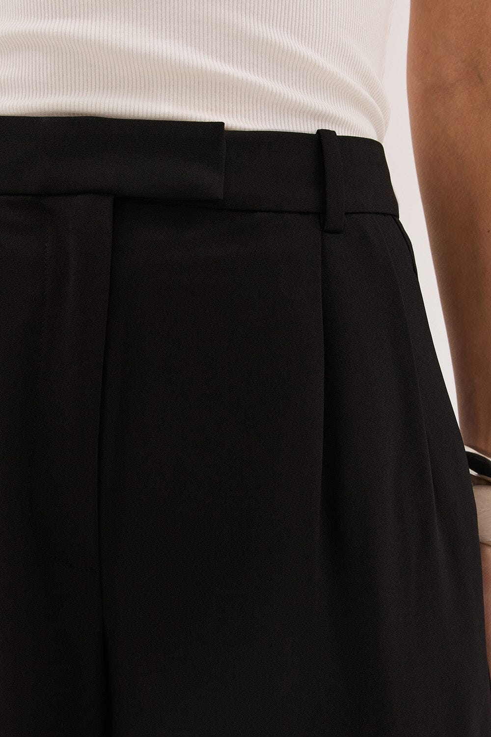 PARKER BLACK TAILORED WIDE LEG PANT