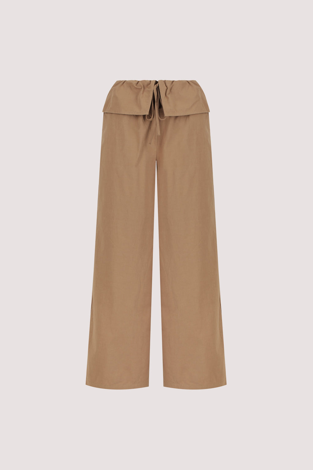 BENTLEE CARAMEL COTTON FISHERMAN PANT