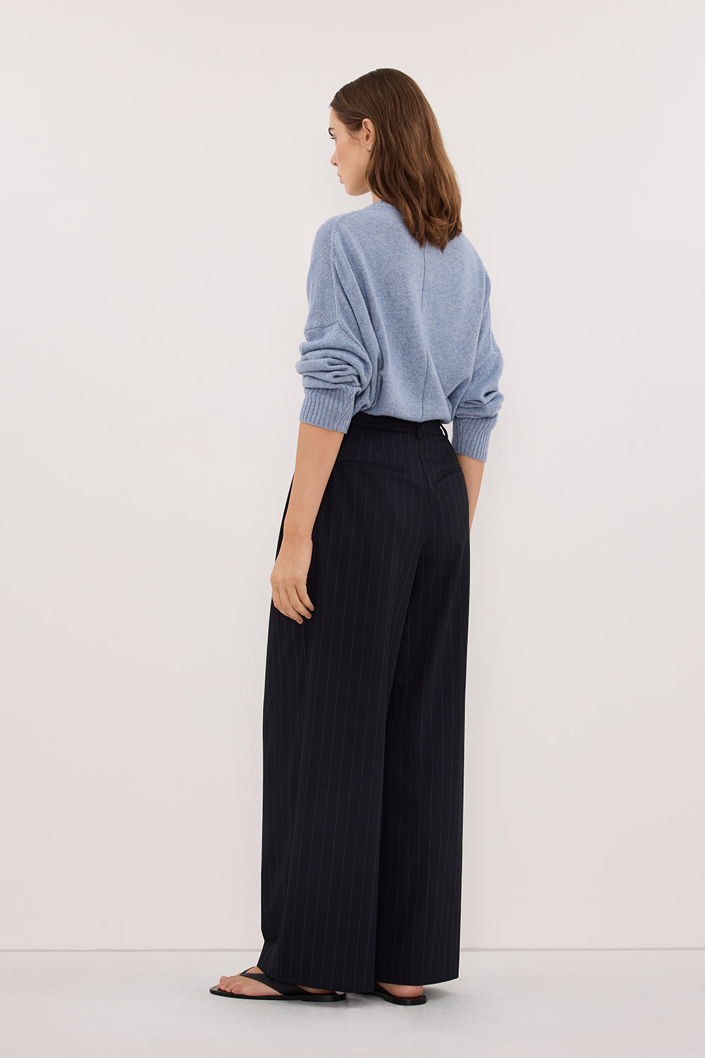 SIAN INK STRIPE TAILORED WIDE PANT