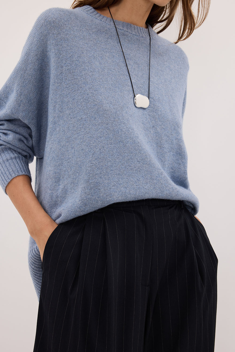 SIAN INK STRIPE TAILORED WIDE PANT