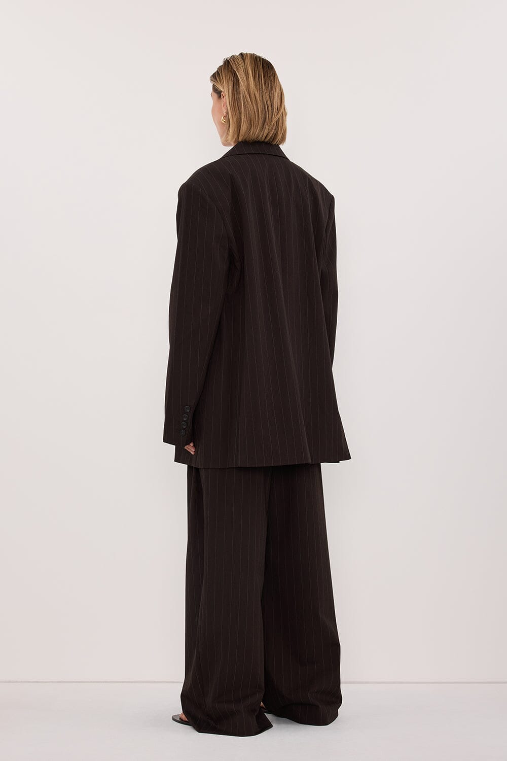 SIAN PEAT CHOC TAILORED WIDE PANT