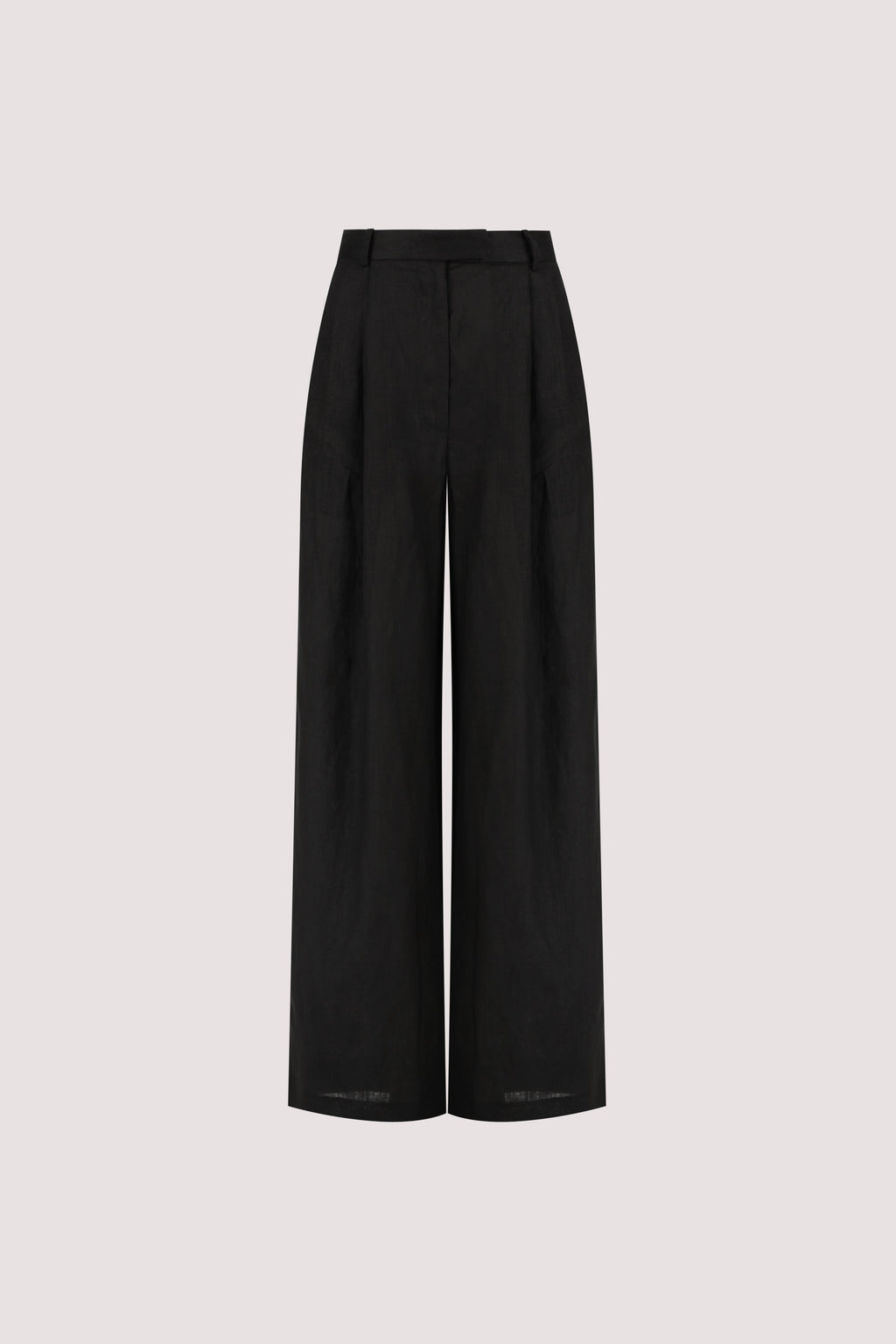 EASTON BLACK WIDE LEG LINEN PANT
