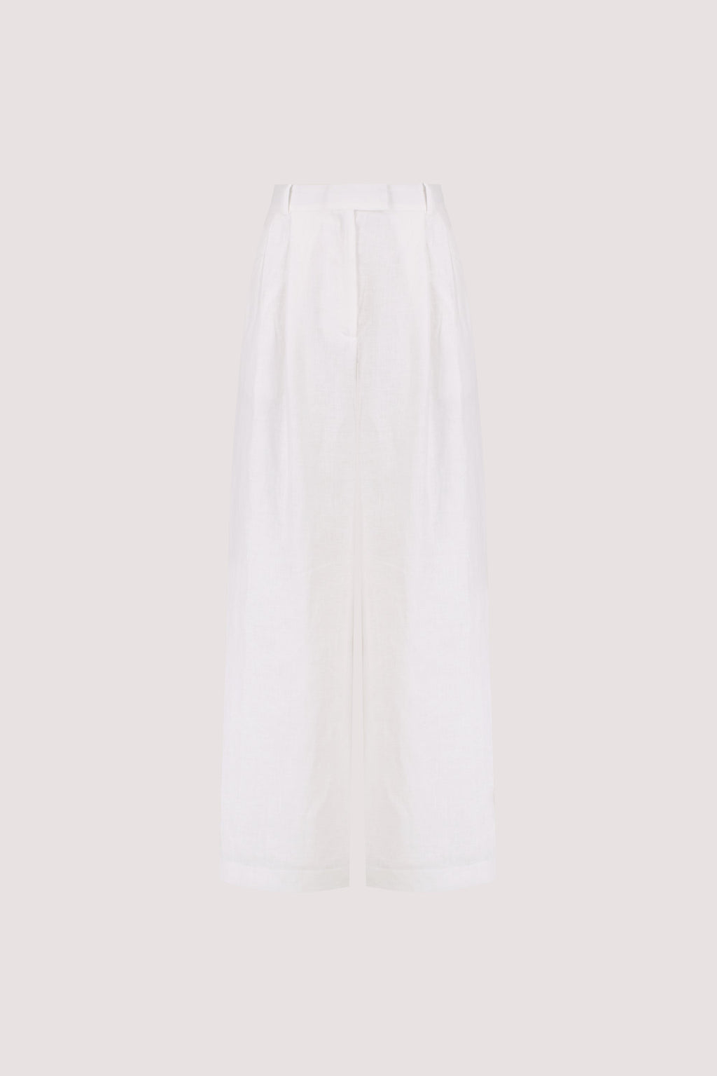 EASTON WHITE WIDE LEG LINEN PANT