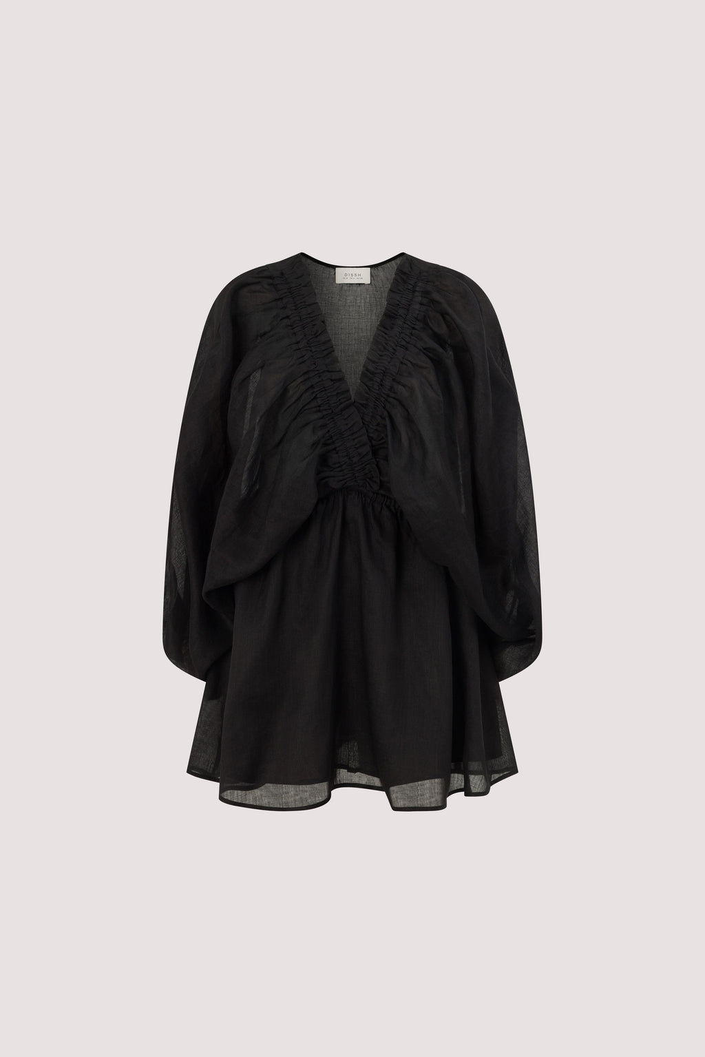 BRIELLE BLACK RAMIE MINI DRESS