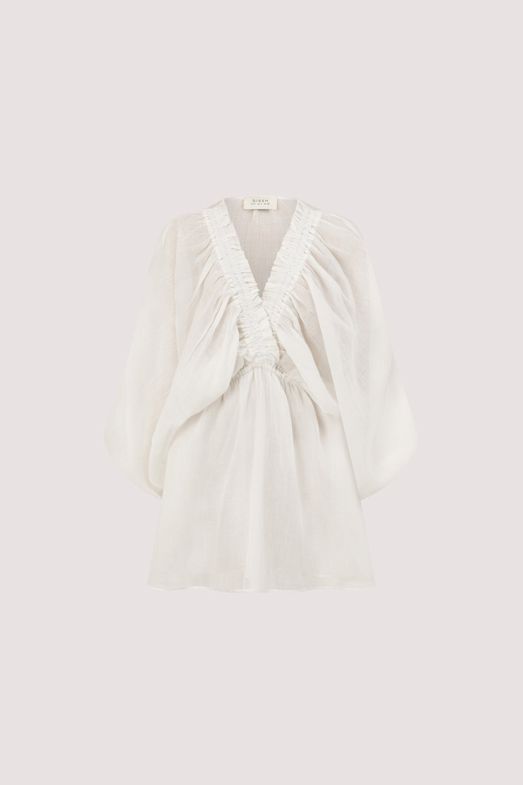 BRIELLE WHITE RAMIE MINI DRESS