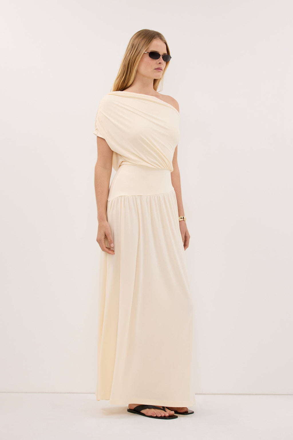 ELSIE BUTTER MODAL ASYM MAXI DRESS
