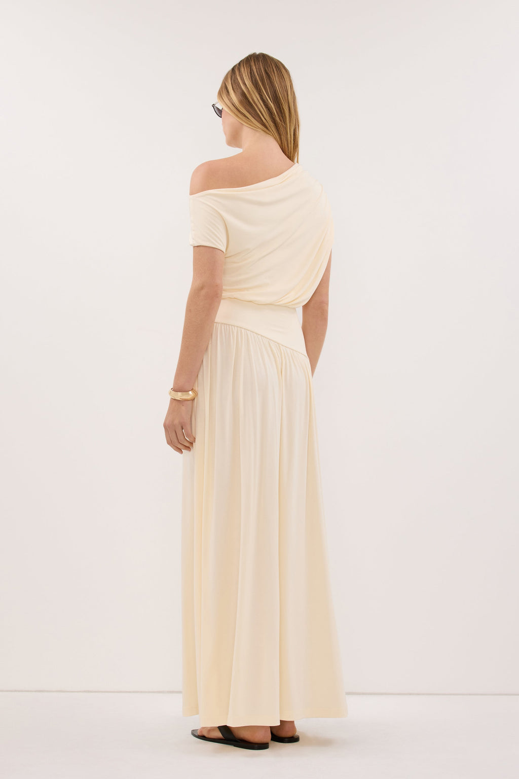 ELSIE BUTTER MODAL ASYM MAXI DRESS