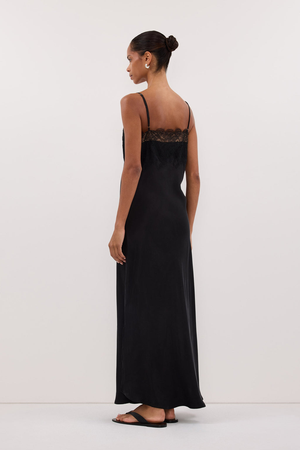 MINA BLACK CUPRO LACE DRESS