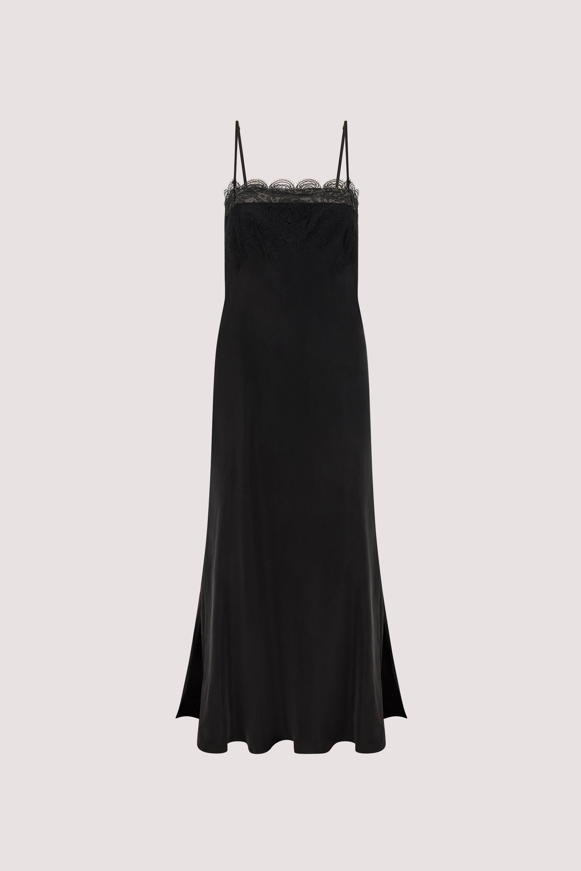 MINA BLACK CUPRO LACE DRESS