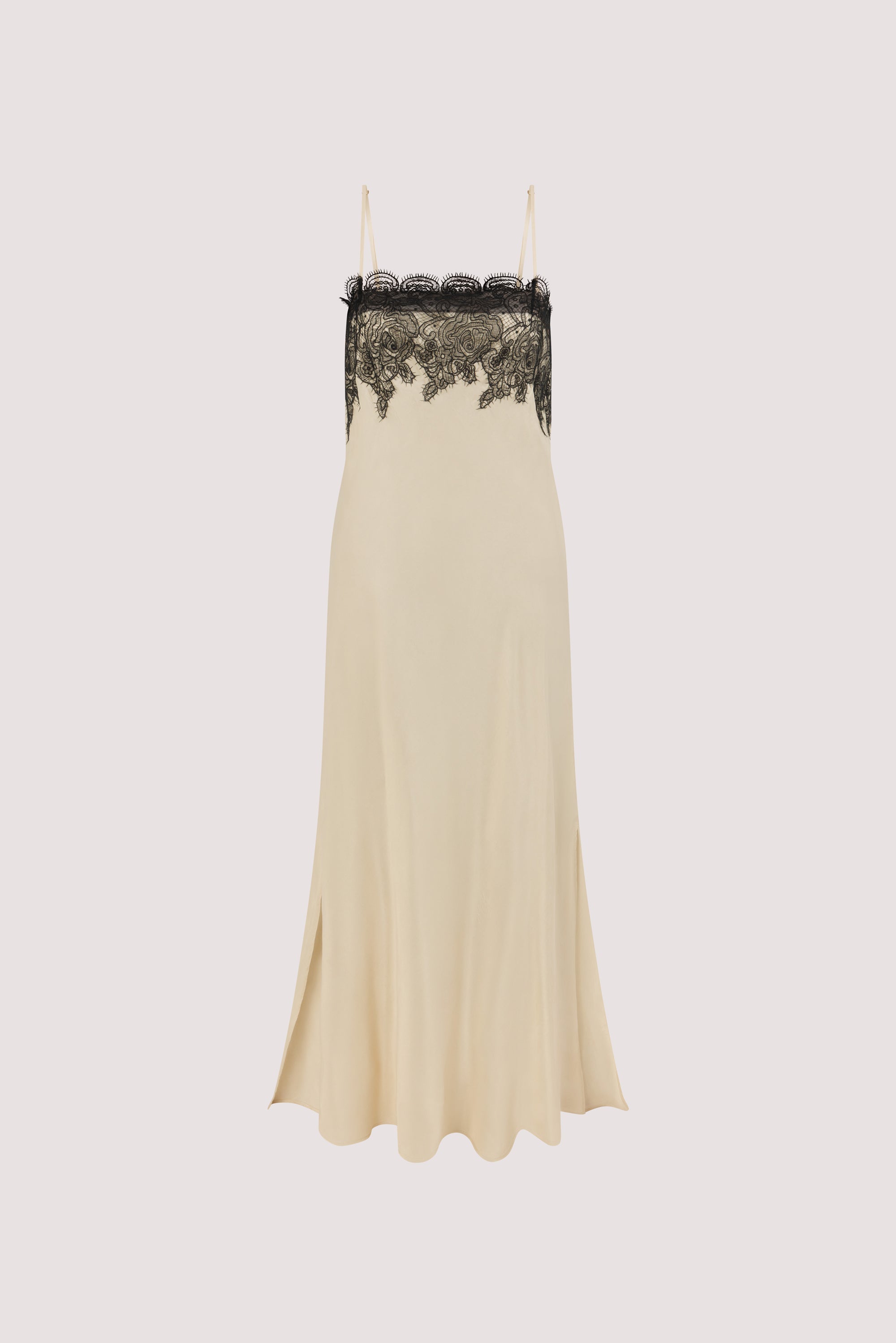 MINA STRAW CUPRO LACE MIDI DRESS
