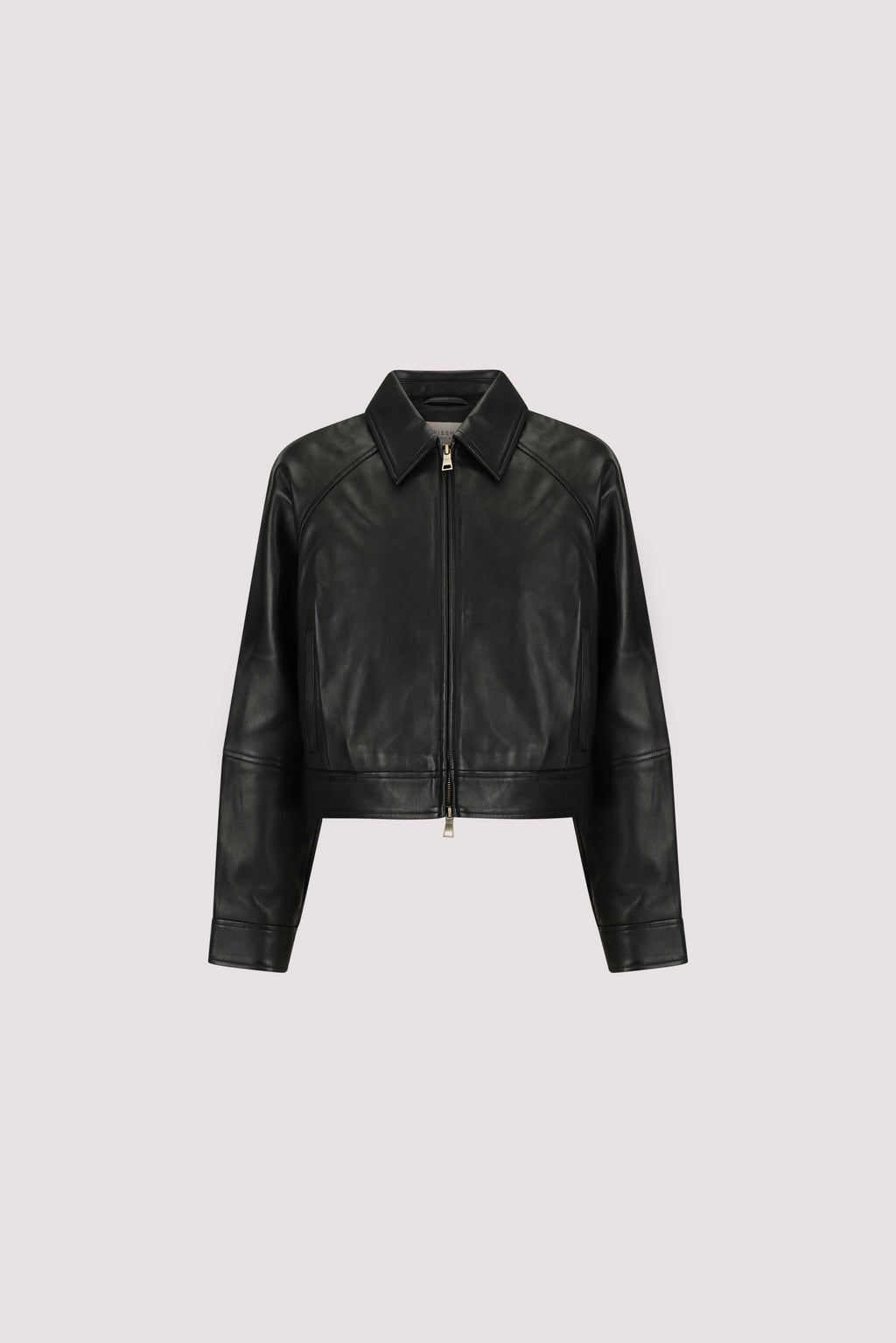 FREYA BLACK CROPPED LEATHER JACKET