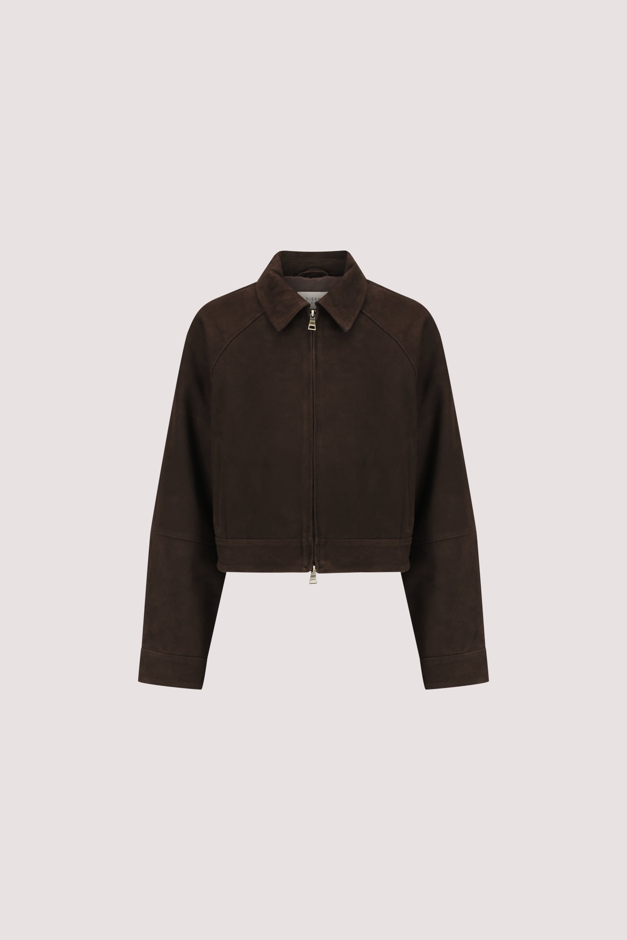 MAEVE BITTER CHOC SUEDE CROPPED JACKET