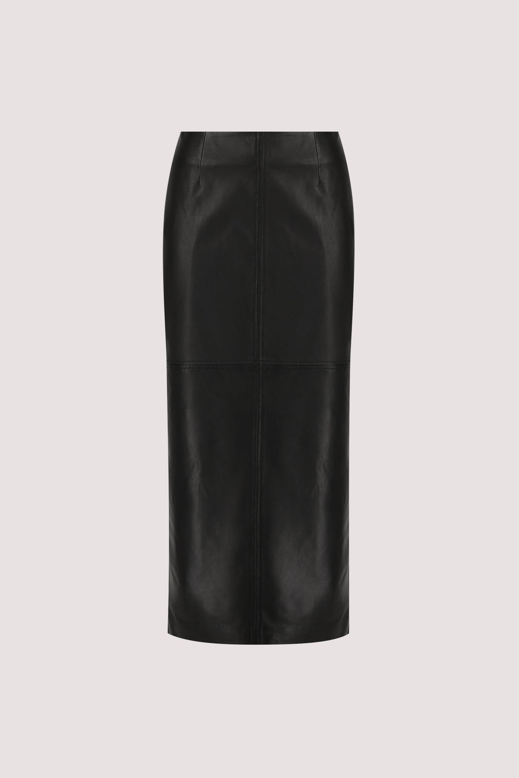 COOPER BLACK LEATHER MIDI SKIRT