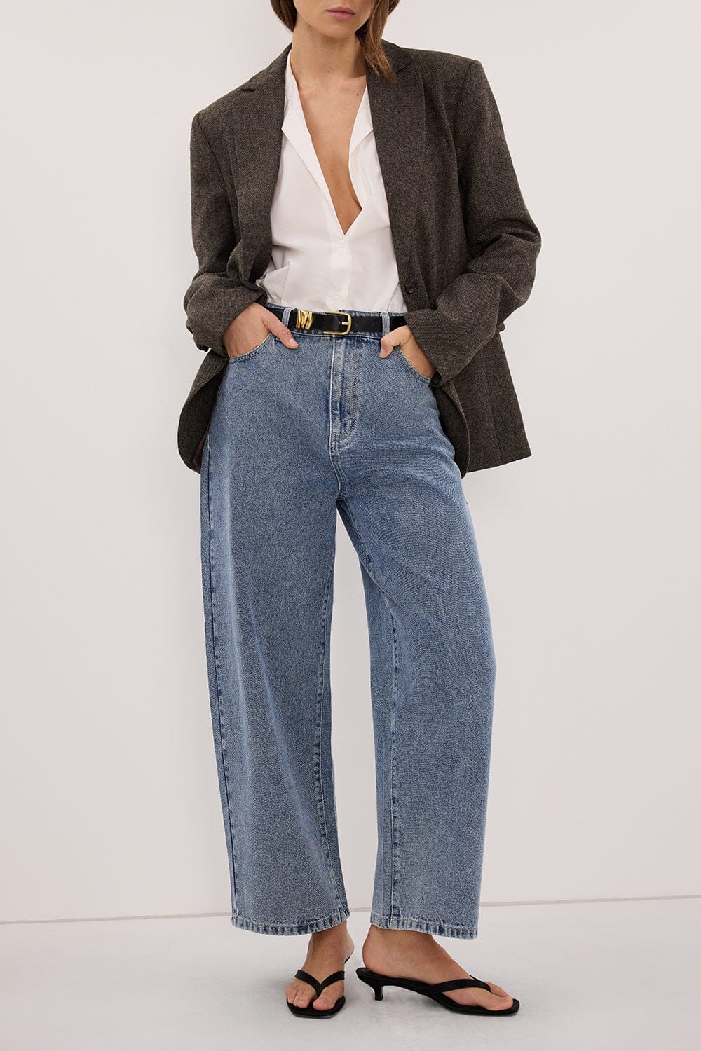 FRANK MID BLUE RELAXED JEAN