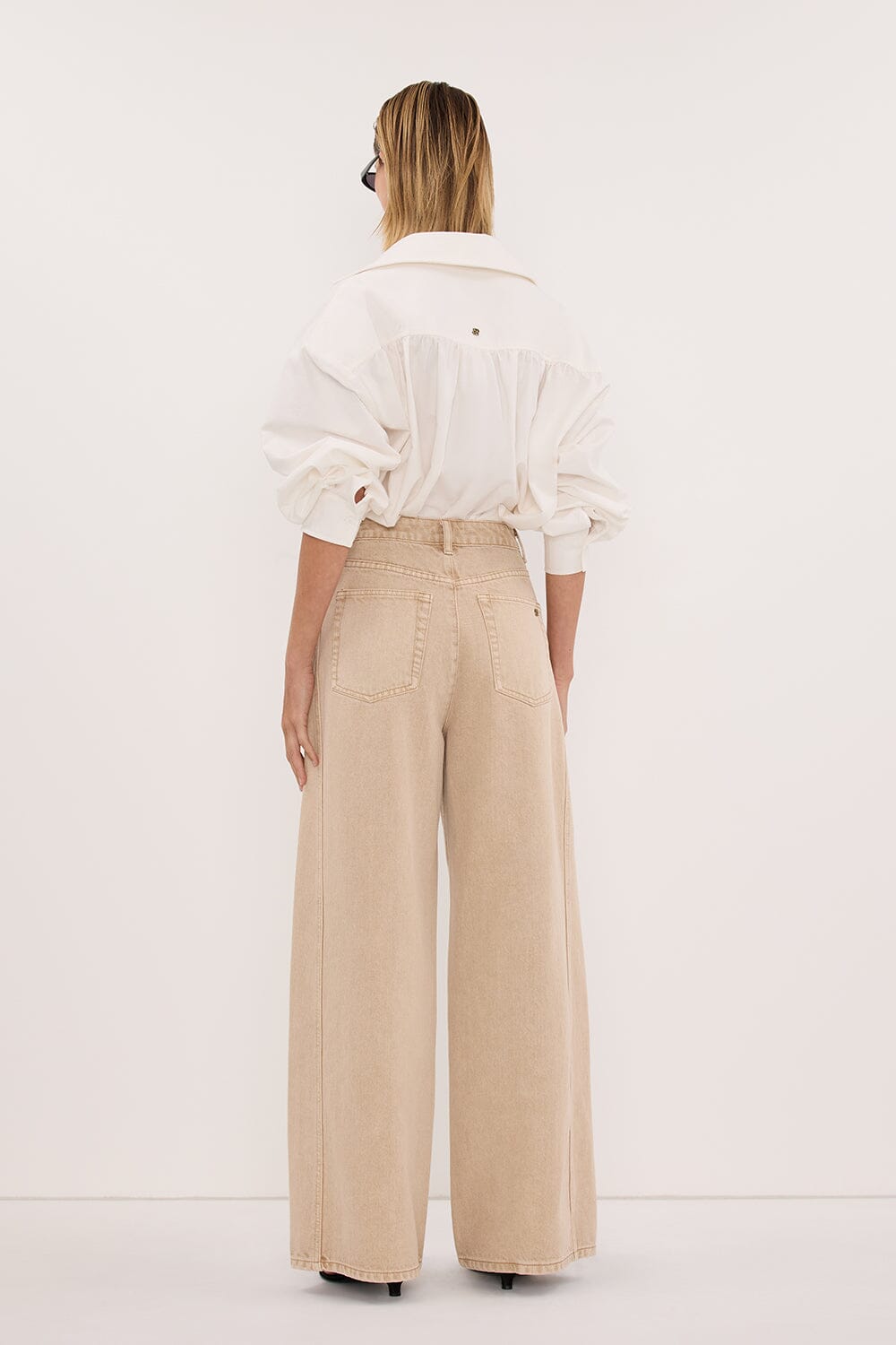 DREW BUFF WIDE LEG DENIM JEAN