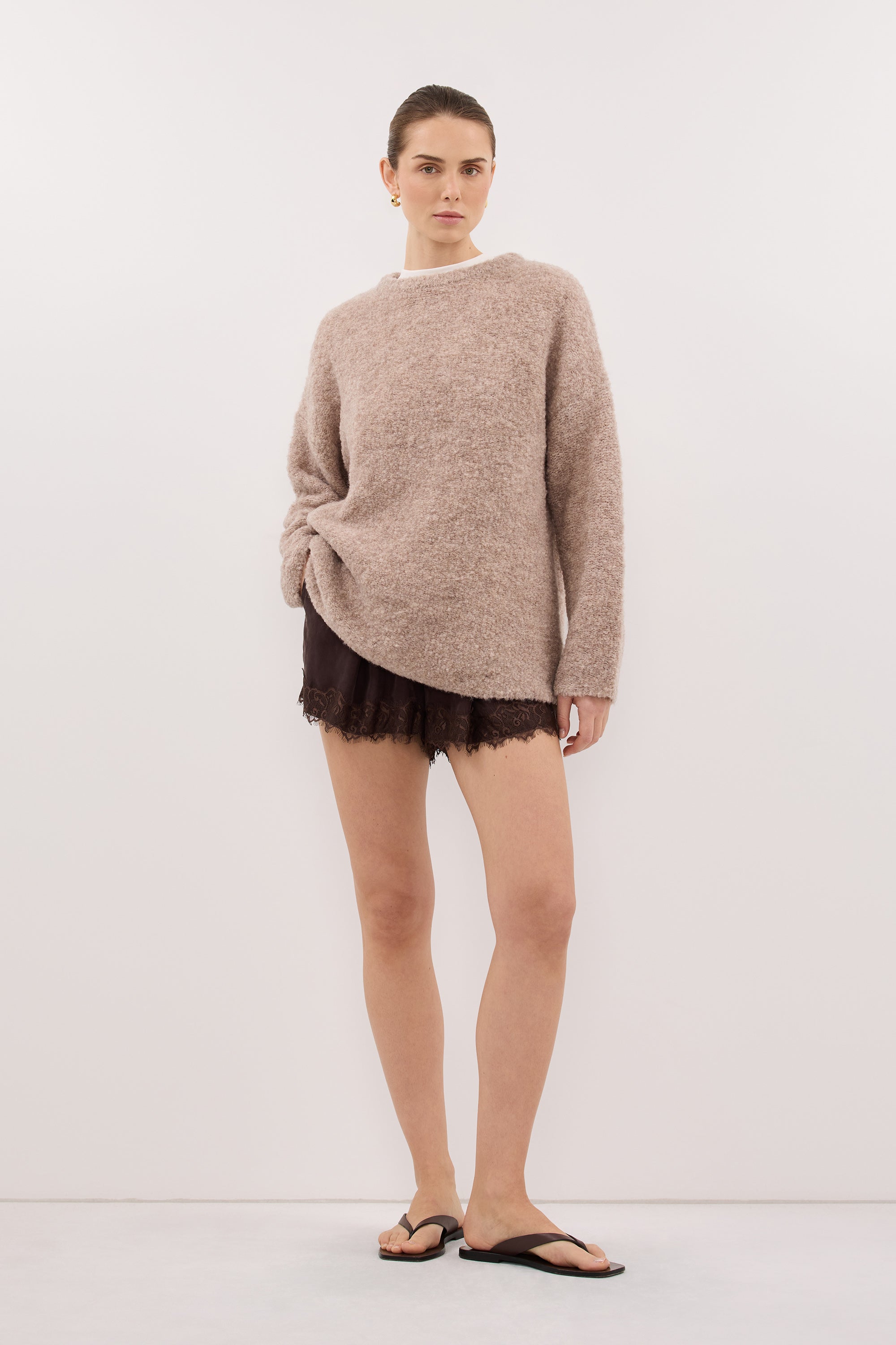 BILLIE OAT TEXTURED KNIT JUMPER