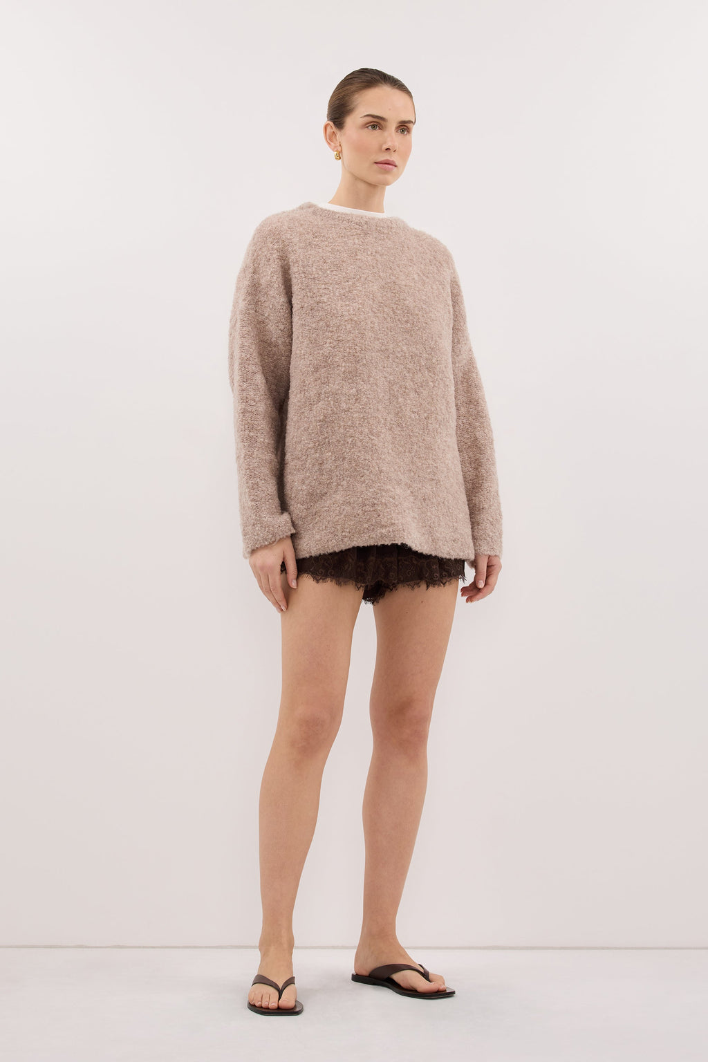BILLIE OAT TEXTURED KNIT JUMPER