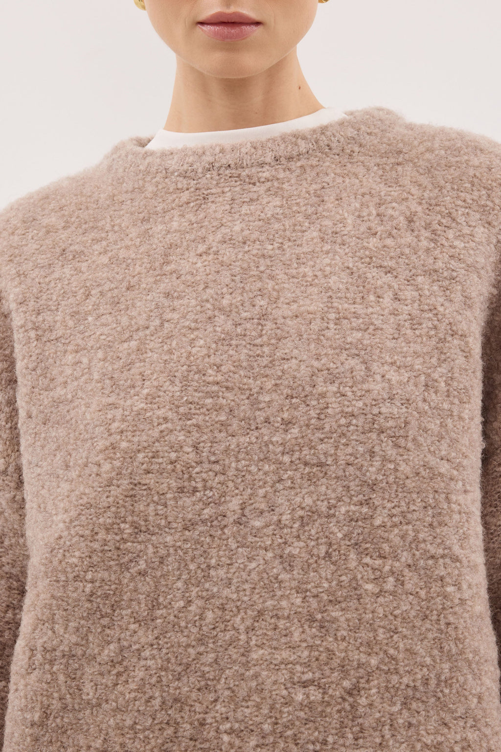 BILLIE OAT TEXTURED KNIT JUMPER