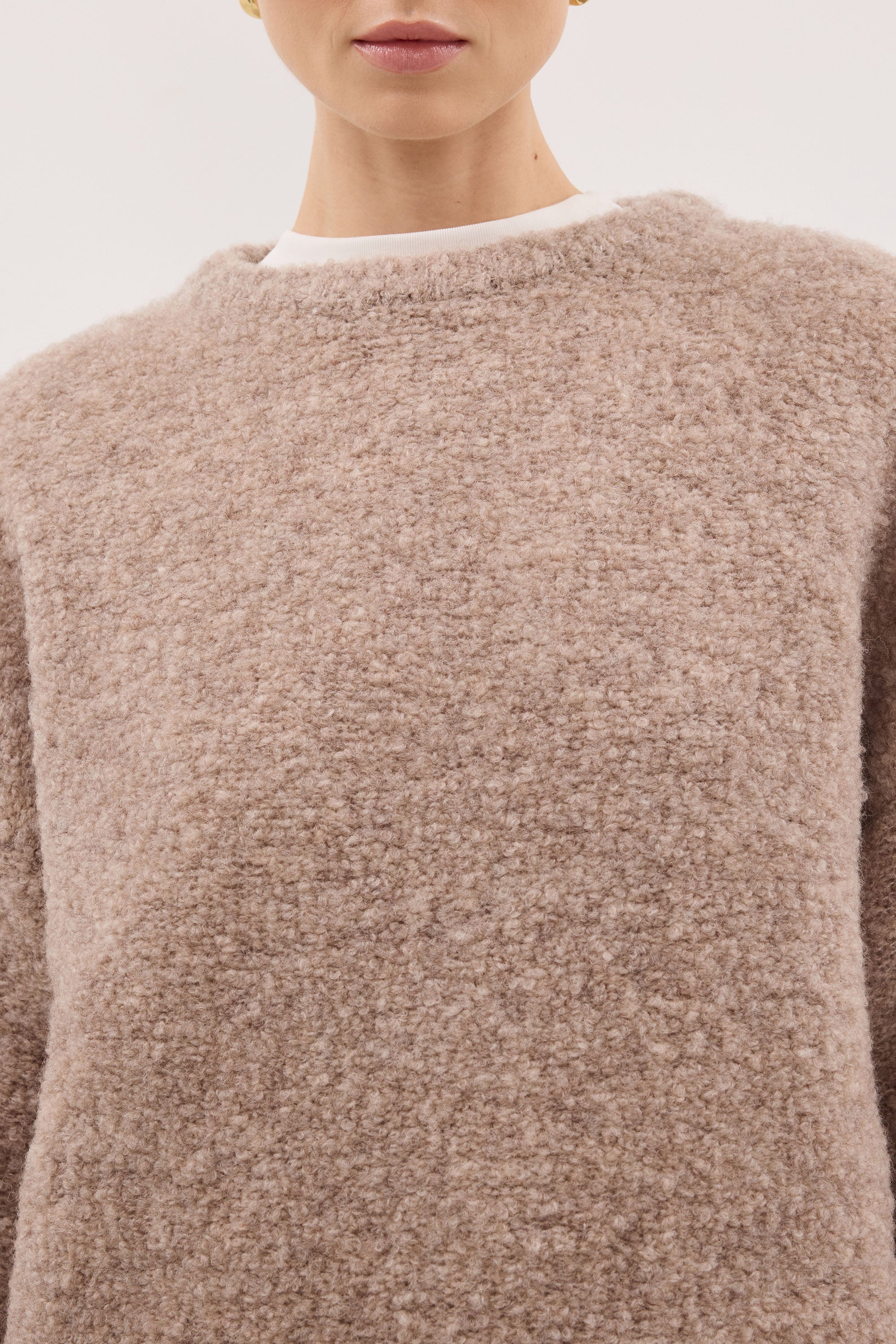 BILLIE OAT TEXTURED KNIT JUMPER
