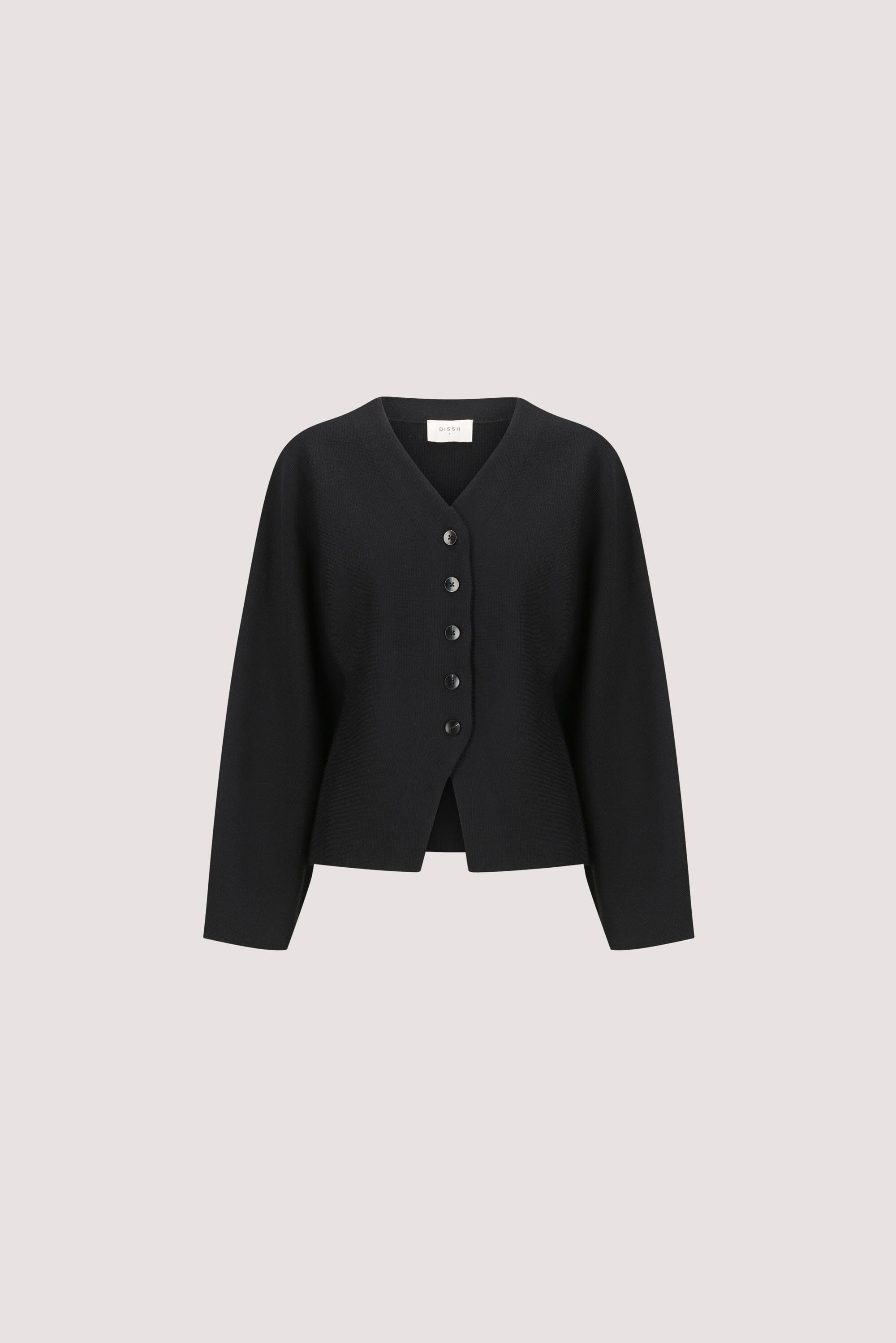 ETHEL BLACK V NECK CARDIGAN