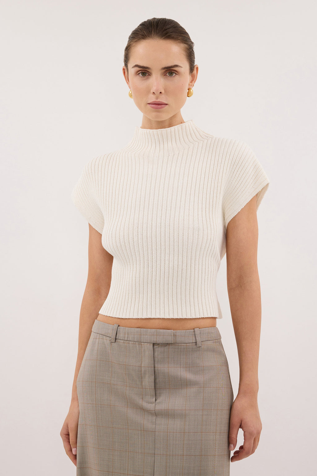 DELLA OFF WHITE KNIT TOP