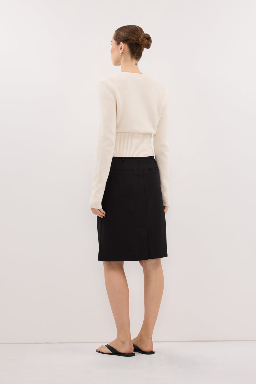 IRIS IVORY CREW KNIT CARDIGAN