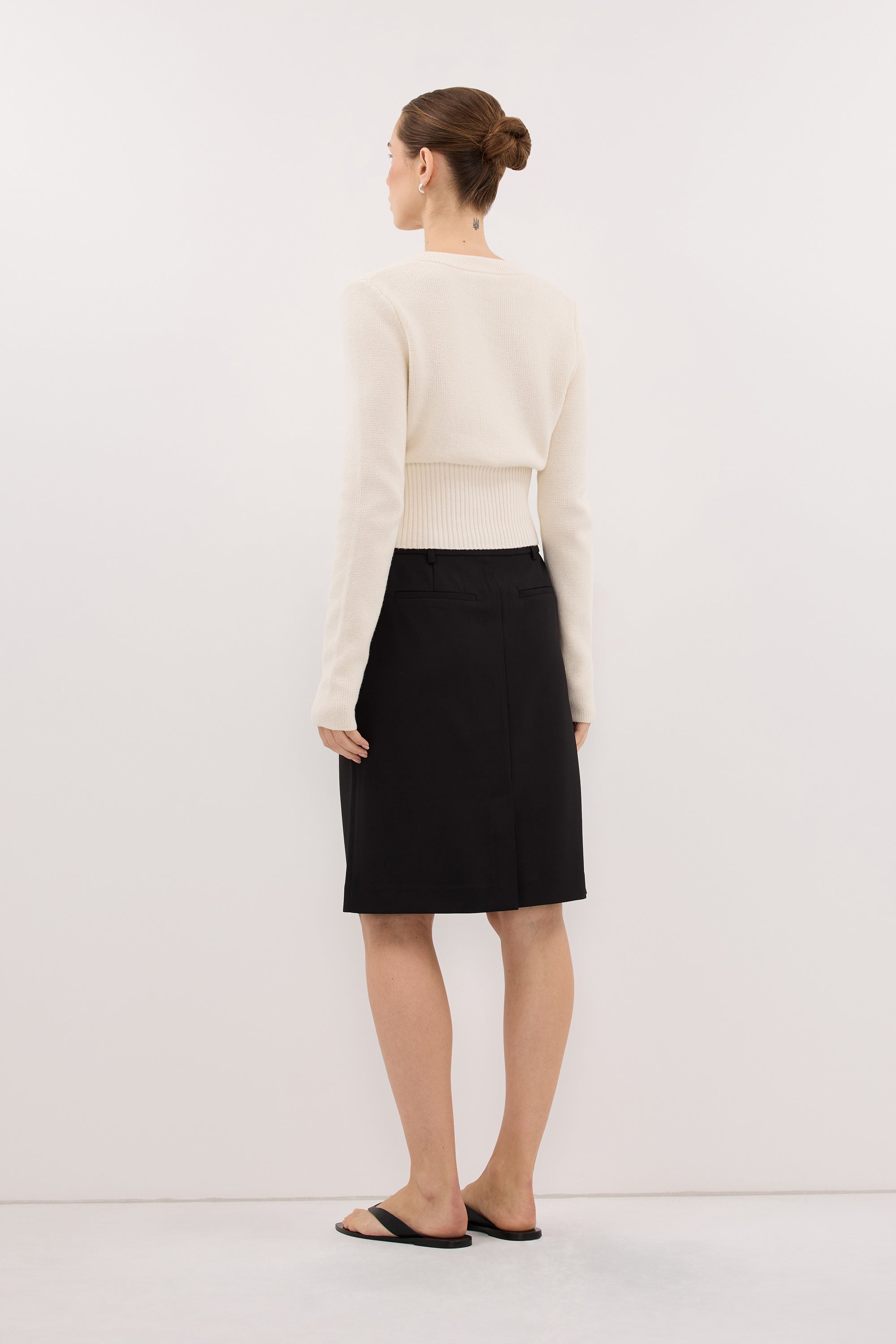 IRIS IVORY CREW KNIT CARDIGAN