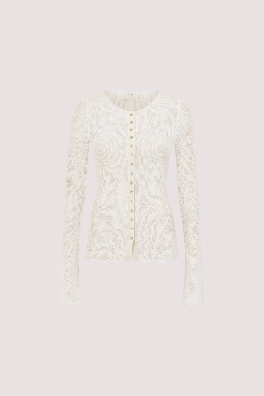 DELIA OFF WHITE LACE BUTTON TOP