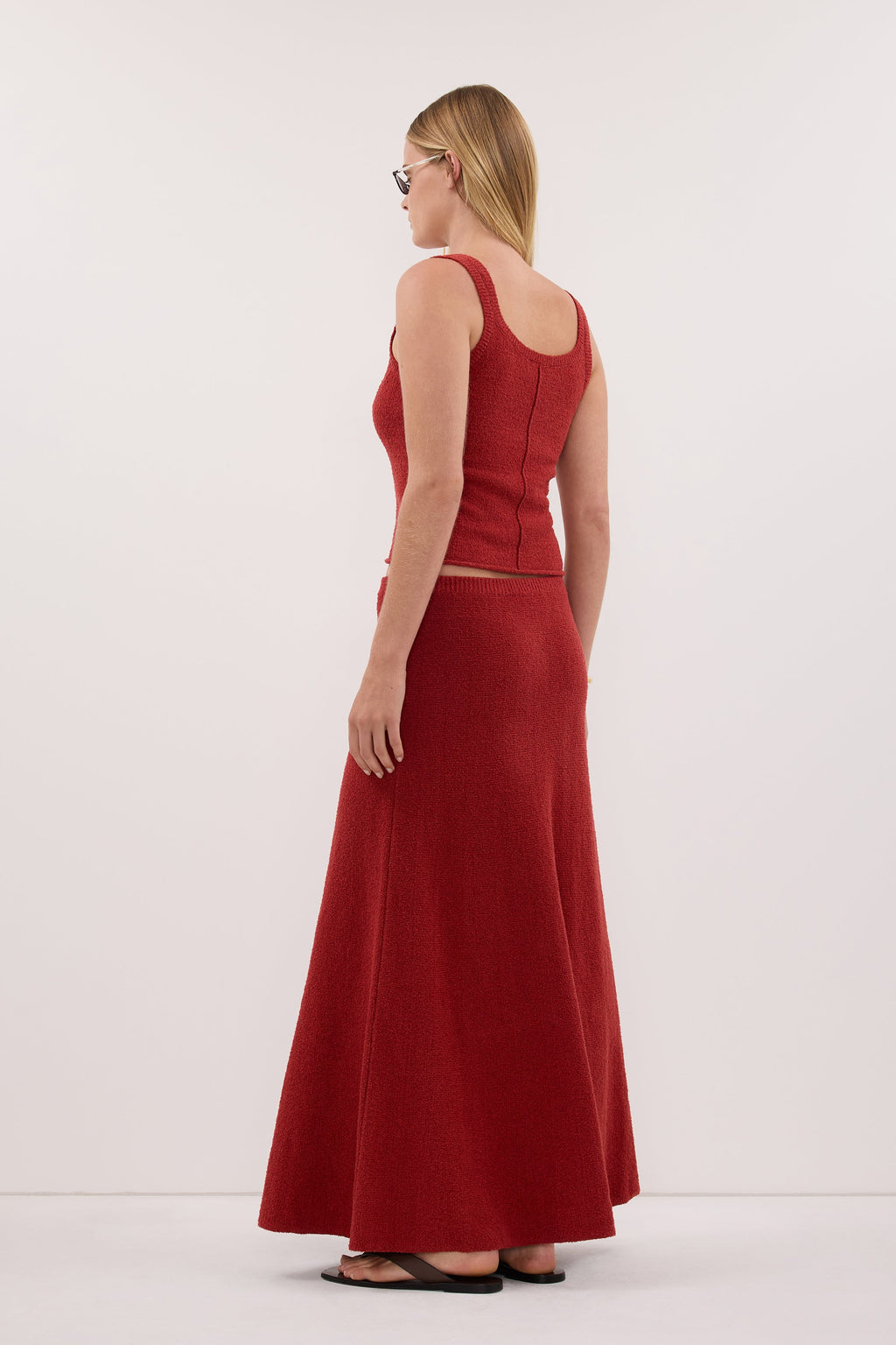 HARRIET BURNT RED KNIT TANK