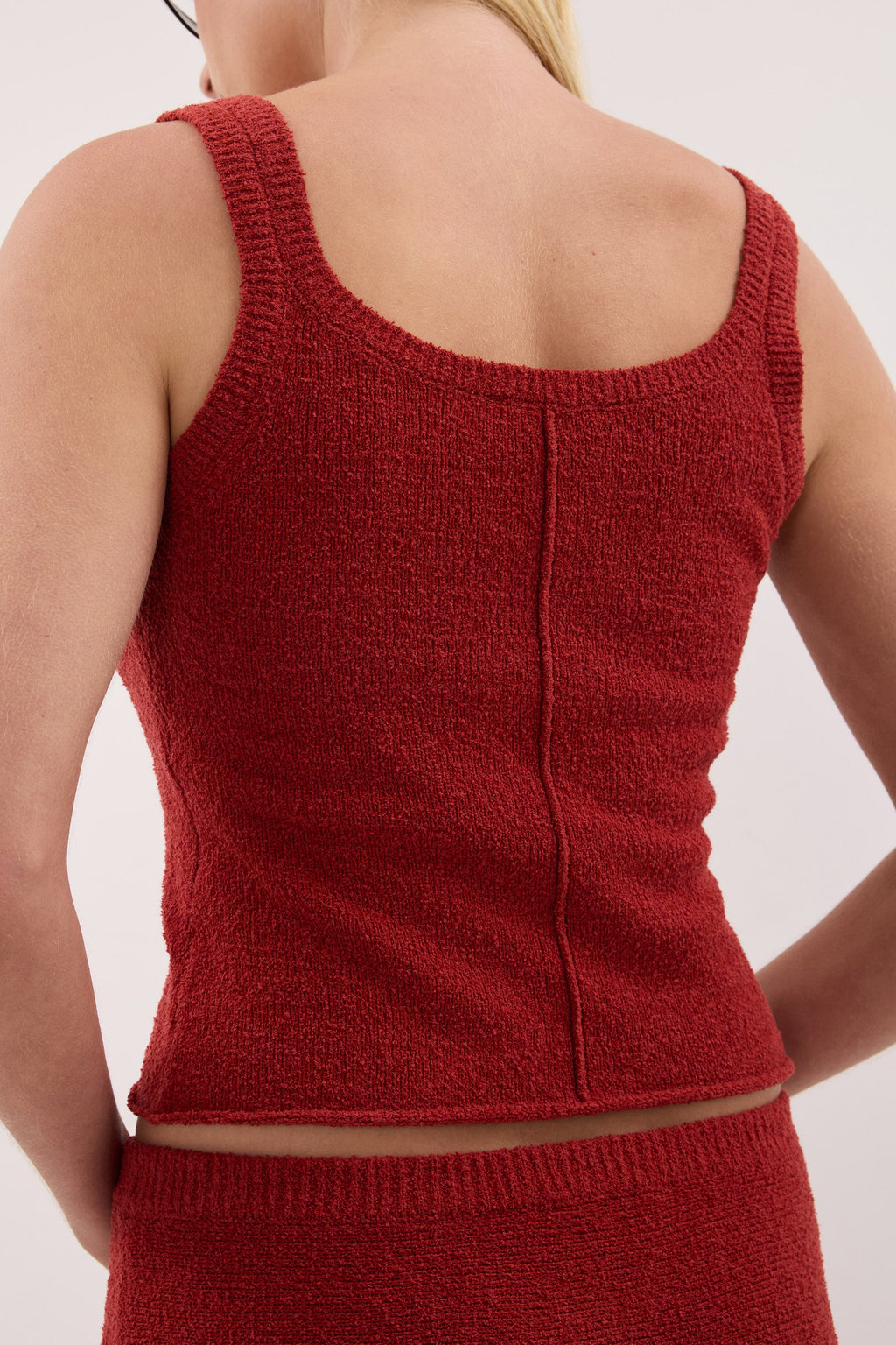 HARRIET BURNT RED KNIT TANK