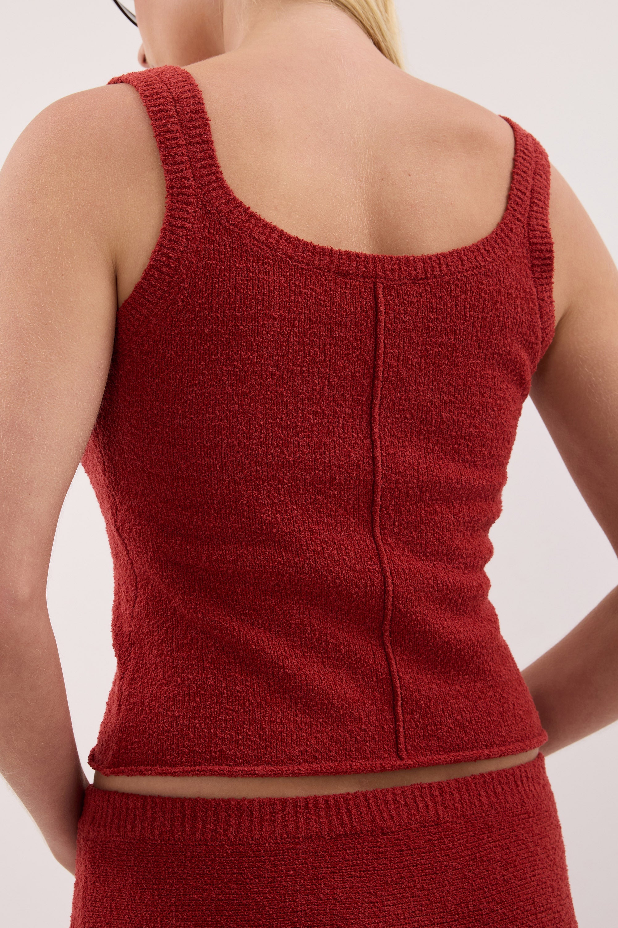 HARRIET BURNT RED KNIT TANK