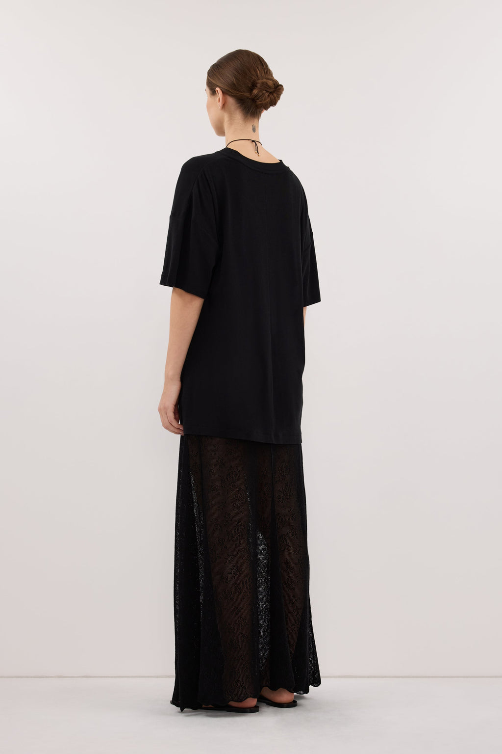 DELIA BLACK LACE MAXI SKIRT