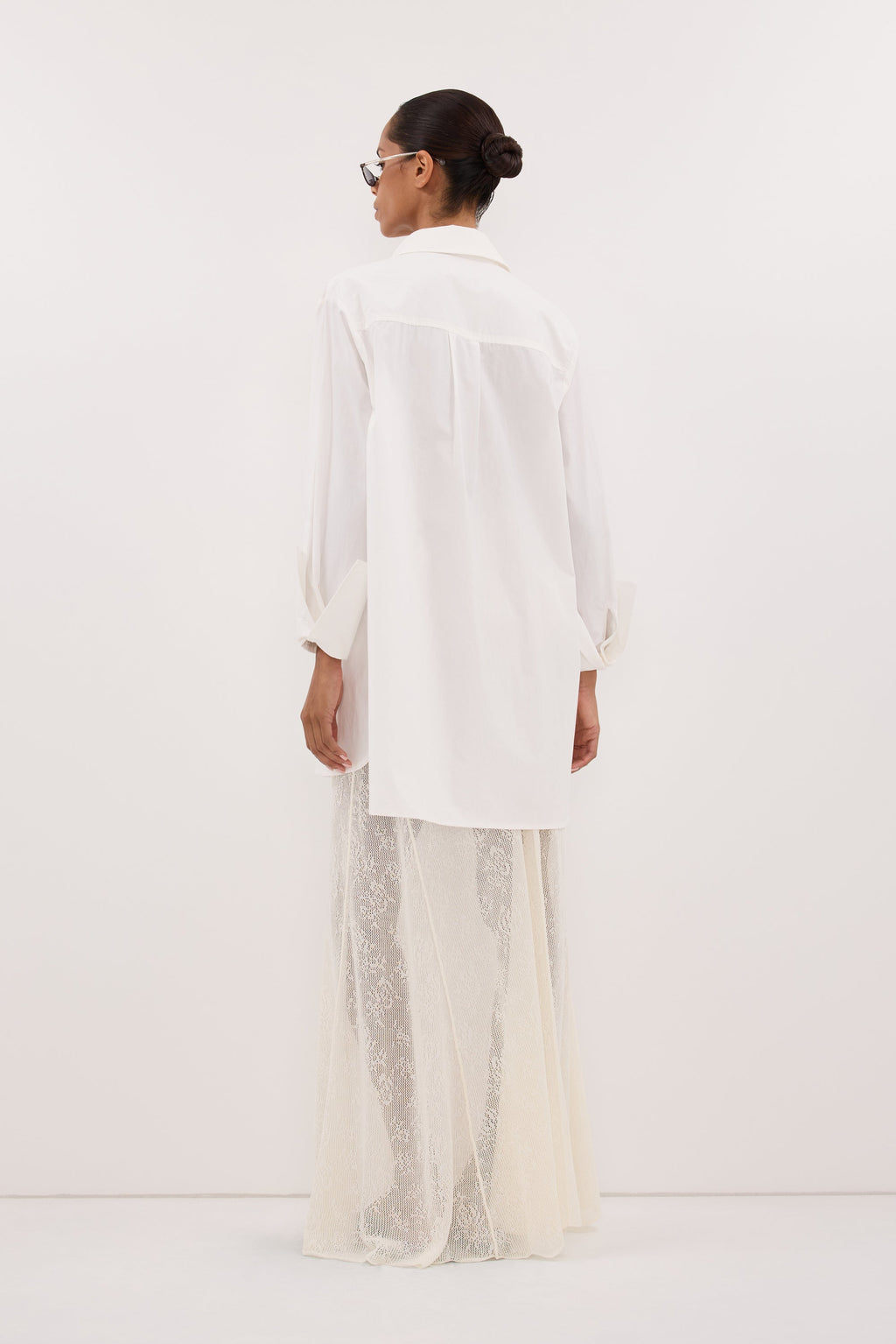 DELIA OFF WHITE LACE MAXI SKIRT