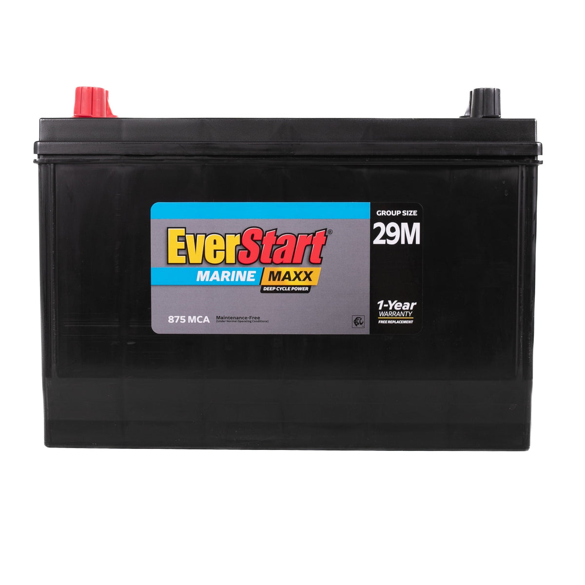 EverStart Maxx Lead Acid Marine & RV Deep Cycle Battery, Group Size 29DC, 12 Volt, 845 Marine Cranking Amps