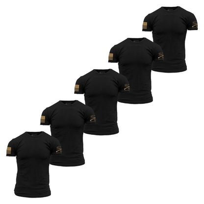 Basic T-Shirts - Black - 5 Pack