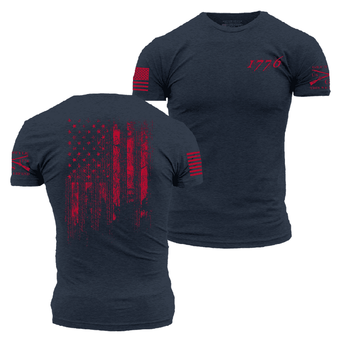 1776 Flag T-Shirt - Midnight Navy
