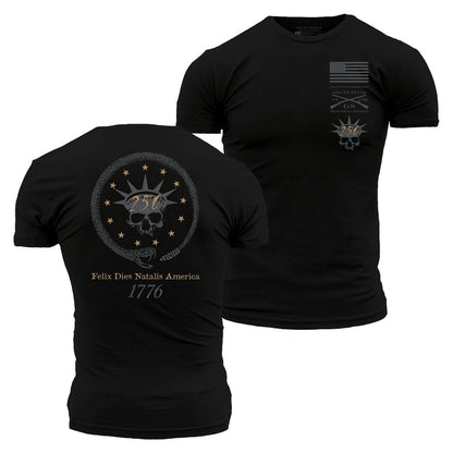 Happy Birthday America T-Shirt - Black