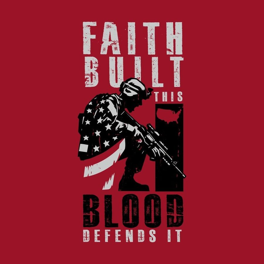 Blessed Be The Defender T-Shirt - Red